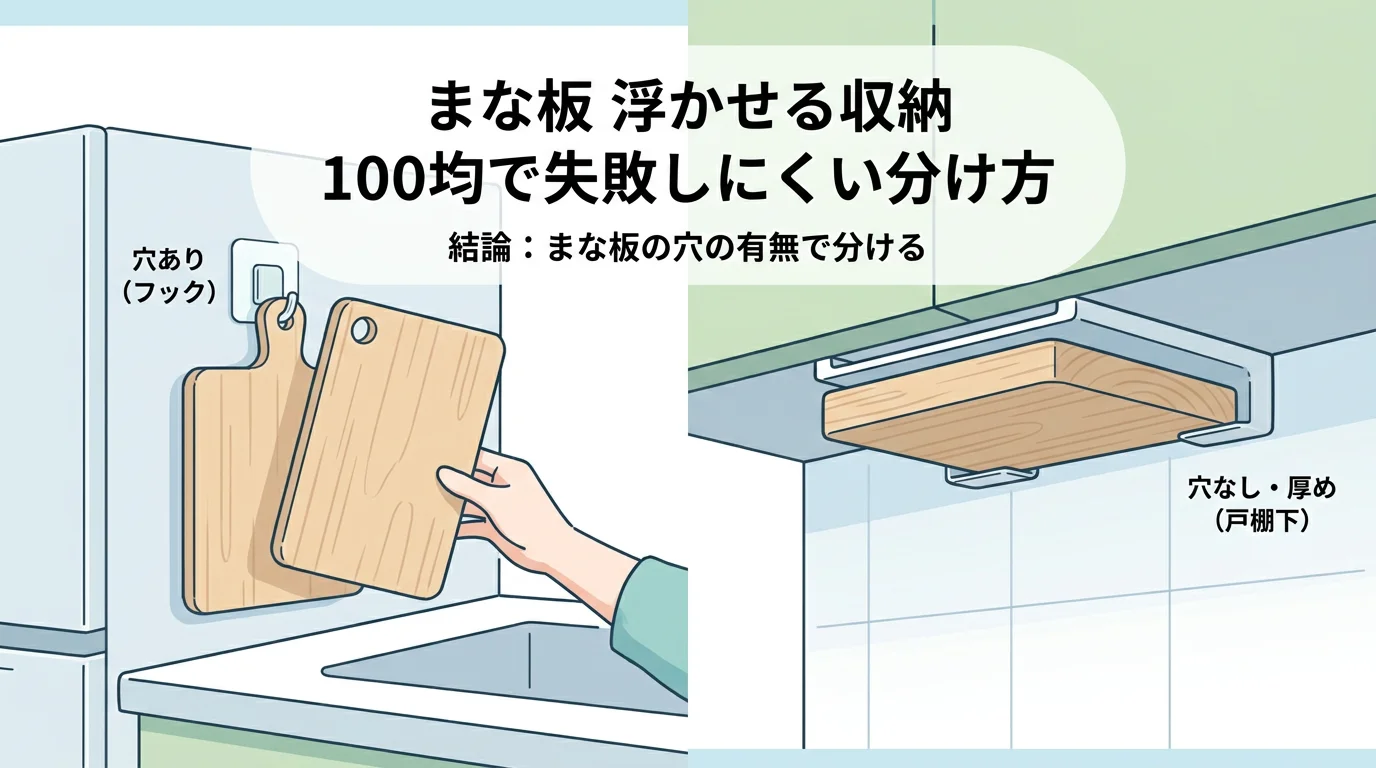まな板 浮かせる 収納 100均で失敗しにくい分け方