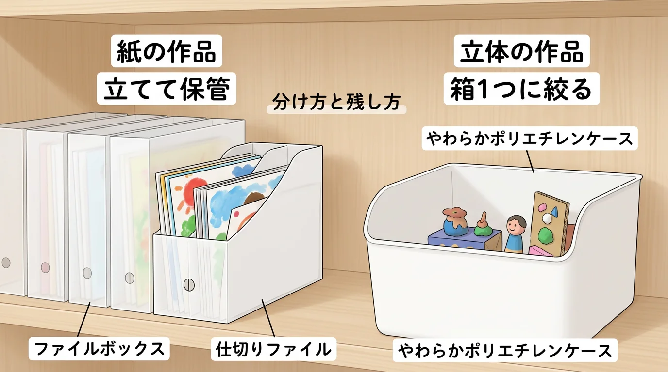 子供の作品保管は無印で回る 分け方と残し方