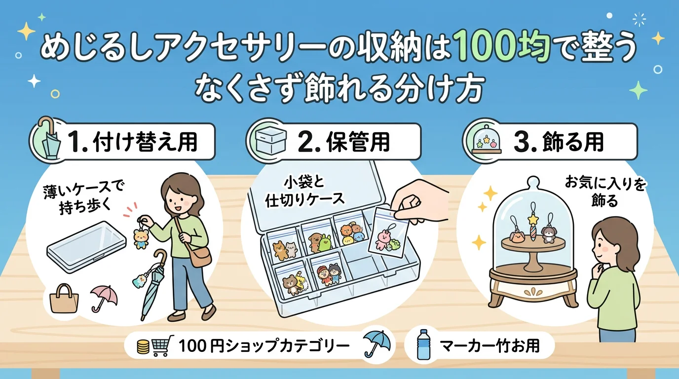 めじるしアクセサリー 収納 100均で整う分け方