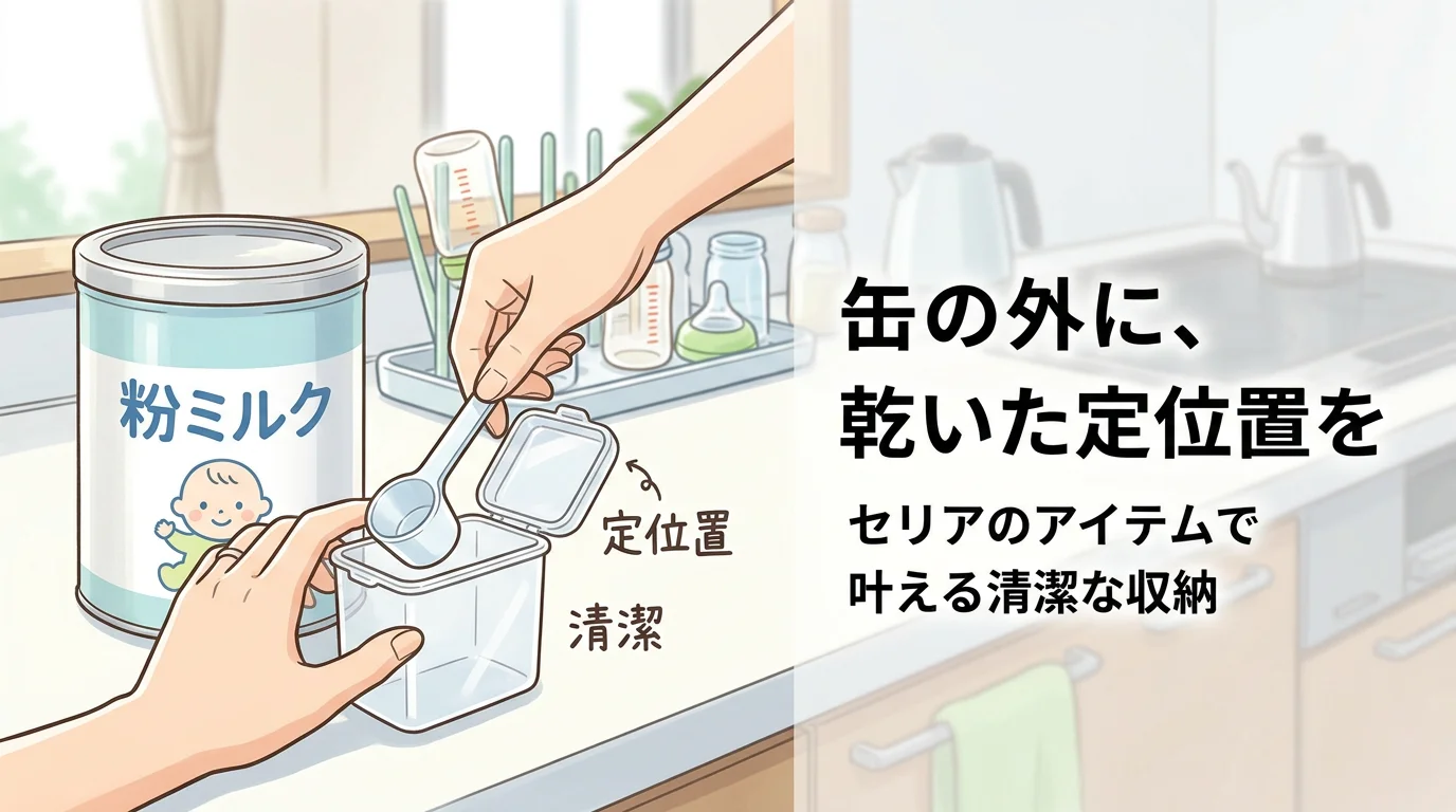 缶の外に乾いた定位置を作る