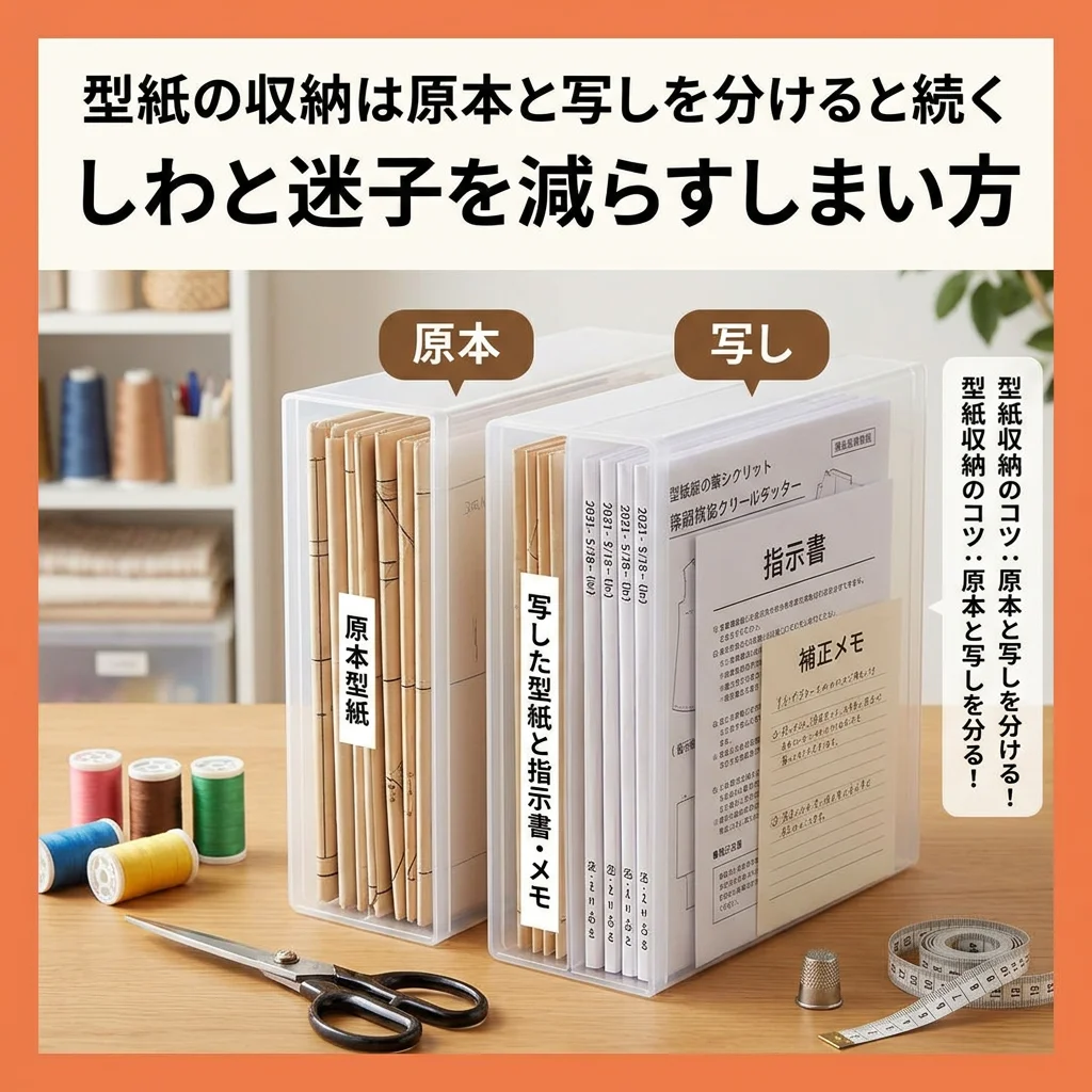 型紙 収納 原本と写しを分けるしまい方
