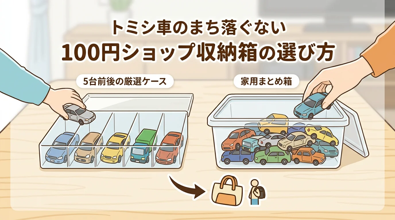 トミカ 収納 100均 持ち運びで崩れにくい選び方