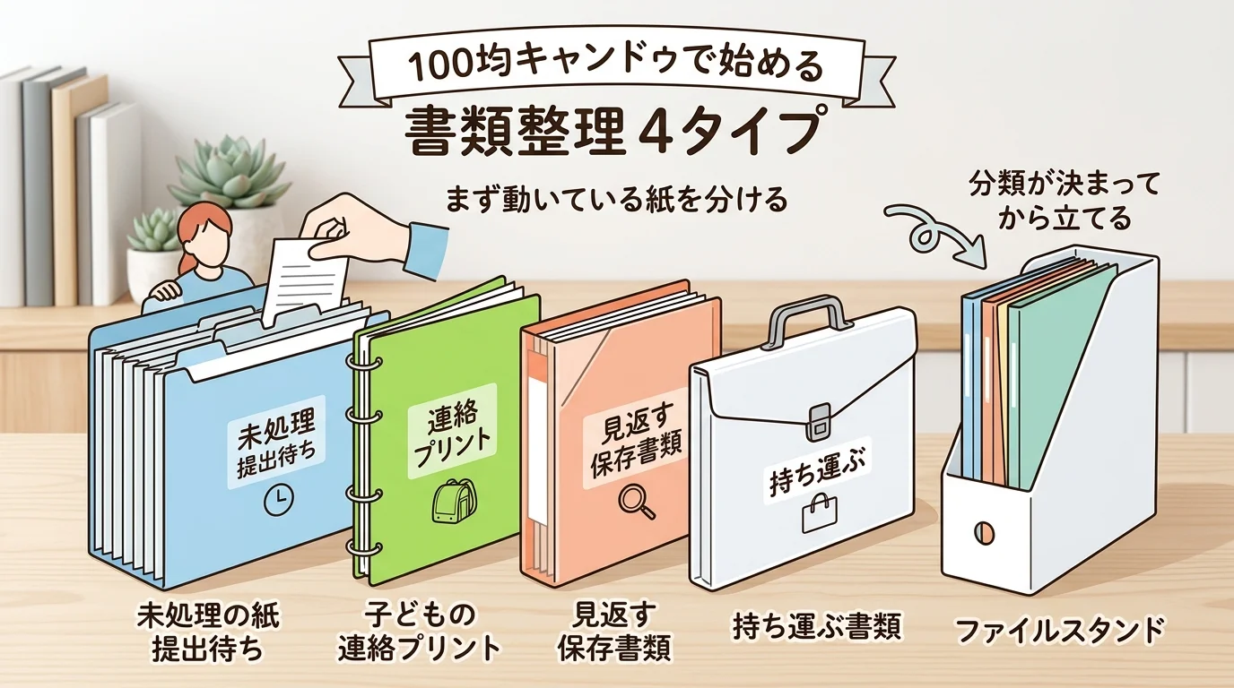 書類 整理 100均 キャンドゥで選ぶ4タイプ
